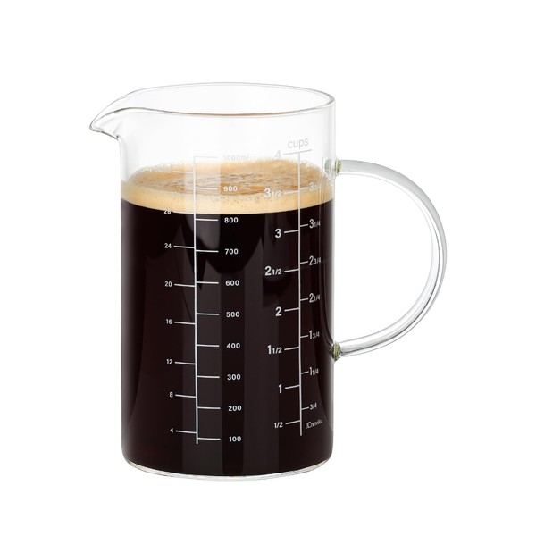 NCnnwovf 1000 ML/4 Cup Measuring Cup with Handle V-Shaped Spout