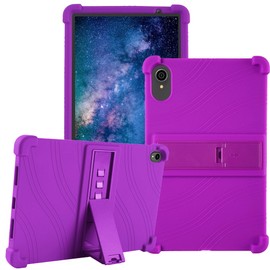 zukof Case for Urao C107 10.1 inch Tablet/Jeazans OC101 / HiGrace C107 / ZOFYWNAS C107 / C107 Android Tablet 10.1 inch - Silicone Case with Kickstand (Purple)