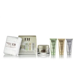 Emma Hardie Hydrate & Protect Kit, Gift Sets Includes: 50ml Moringa Cleansing Balm, 15ml Midas Touch Revitalising Cream, 15ml Protect & Prime SPF30 Cream, 15ml Pink Clay Detox Mask & a Cleansing Cloth