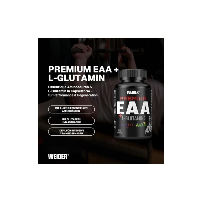 Weider Premium EAA + L-Glutamine Caps - All 9 Essential
