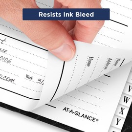 at-A-Glance Telephone & Address Book, 600+ Entries, 4" x 6", Designer, Black (8040205)