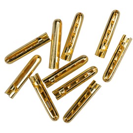 Craft County Metal Bootlace Ends for DIY Shoe Repair – Aglet Tip Replacements – Gold (20 Pack)