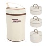 Adult Lunch Box, Portable Insulated Lunch Containers Set, Stackable Stainless