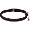 OOPSDOGGY Rolled Leather Cat Collar with Bell, Reflective Kitten Collars