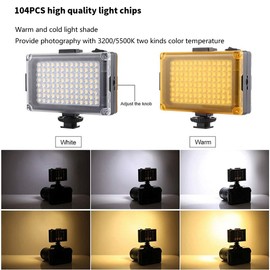 Oumij1 Luz de Video en La Cámara - Luz de Relleno de Disparo de Cámara SLR - Panel LED de Video para Fotos de Cámara - Montaje Universal de Zapata - para Bodas,Fotografías de Celebraciones