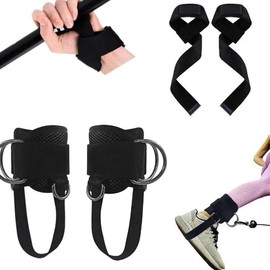 Lumbor37 Correas para Levantamiento de Pesas, Correas de Tobillo, Grilletes para Tobilleras 2 Piezas, Correas Acolchonadas, Muñequeras Acolchadas para Gym Mujer, Hombres, Culturismo, Xfit, Entrenamiento de Fuerza