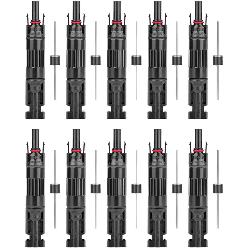 BAITHNA 30A PV Solar Panel Connector Male/Female Built-in Diode Solar