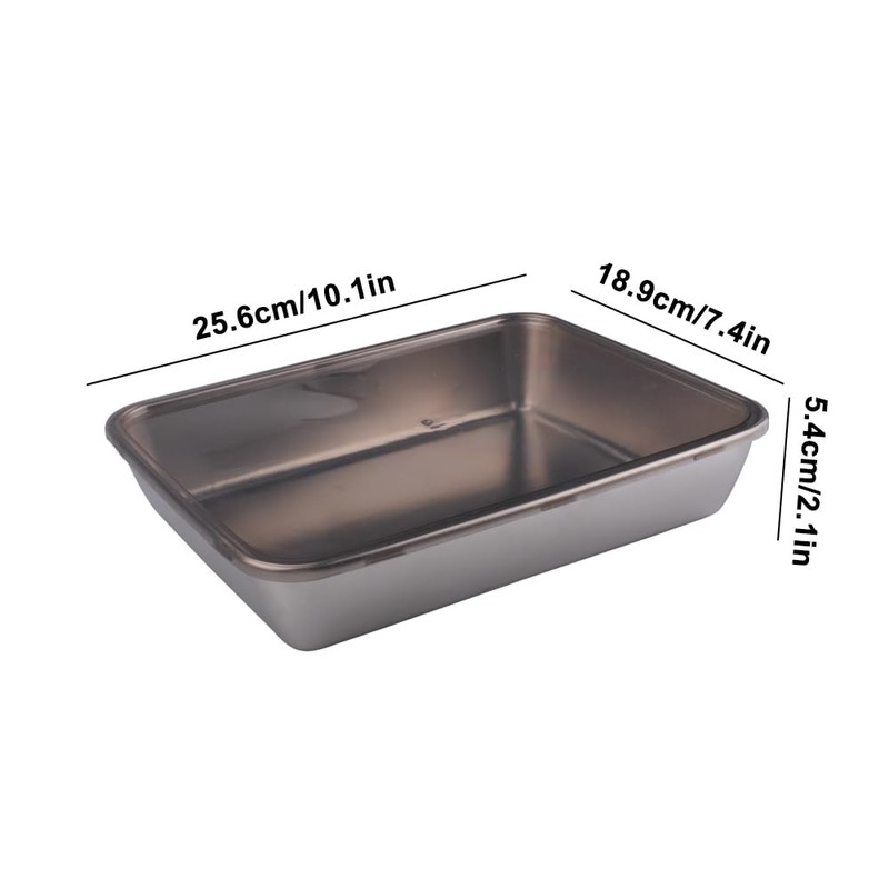WakiHong 4 PCS Refrigerator Airtight Storage Containers Stainless Steel Food