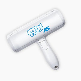 Pet hair remover roller - by AS PETS - fur magic pet hair remover, reusable animal hair removal brush for dogs and cats, easy to self-clean, from carpet, furniture, rugs, clothes (Traditional)