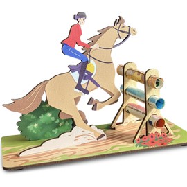 Reitsport - Pferdesport 3D-Holzkarte | Geldgeschenke, Geschenkkarte Für Pferdeliebhaber Zum Geburtstag, Gutschein Für Reitstunden, Pferdemotiv, Pferde Mädchen Geschenk, Reiterin