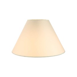 Traditional 14" Cream Cotton Coolie Lampshade Suitable for Table Lamp or Pendant by Happy Homewares