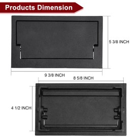 Hiorucet Cast Iron Fireplace Ash Dump Door Chimney Cleanout Door, Chimney Cleanout Cover, Ash Dump Cover, Fireplace Cleanout Cover Used to Isolate Ashes for Easy Cleanup of Debris, 4 1/2 by 8 5/8 Inch