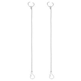 WHAMVOX Stainless Steel Toilet Flapper Chain Replacement 2Pcs Universal Fit Toilet Replacement Part Leak Prevention Easy Installation