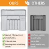 Silverware Drawer Organizer for Kitchen, Adjustable Utensil Drawer Organizer with