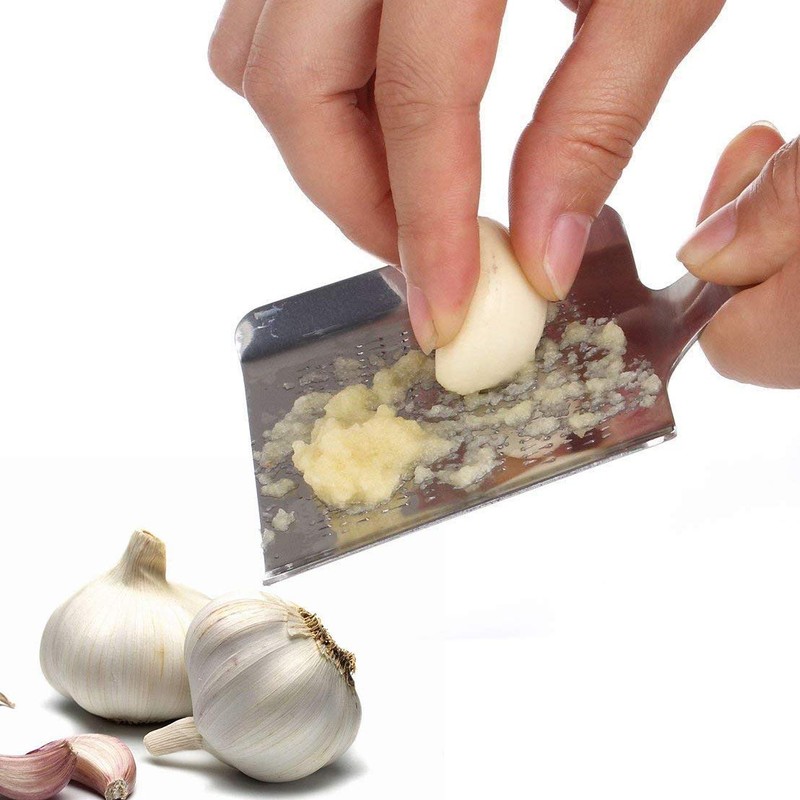 Xrten Stainless Steel Garlic Grater, Shovel-Shaped Ginger Garlic Grater Device