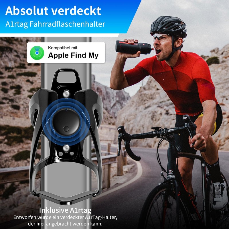Quevati AirTag Bicycle Drink Holder