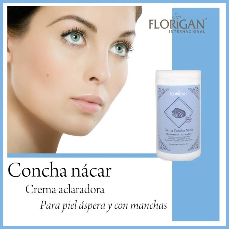 Crema Aclaradora Concha Nácar Florigan® 1kg. Natural