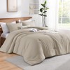 Andency Wheat Queen Size Comforter Set, Oatmeal Fluffy Soft Boho