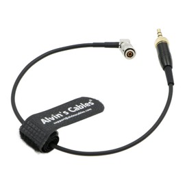 Alvin's Cables Deity Tentacle Sync 3.5mm Lock TRS to Right Angle DIN 1.0/2.3 Time Code Cable for Canon R5C