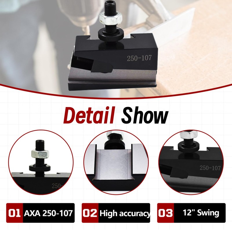 findmall AXA #7 250-107 Universal Parting Blade Holder CNC Lathe