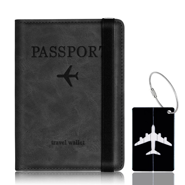 Passport Case, Passport Holder with RFID Blocker, Passport Holder for