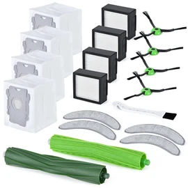 Cigacoal Replacement Parts Kit for iRobot Roomba Combo 10 Max,Combo j9+,Combo j7+/Plus Robot Vacuum Cleaner-2 Rubber Brushe+4 Side Brushe+6 HEPA Filter+4 Mop Pad+4 Dust Bag+1 Clean Tool