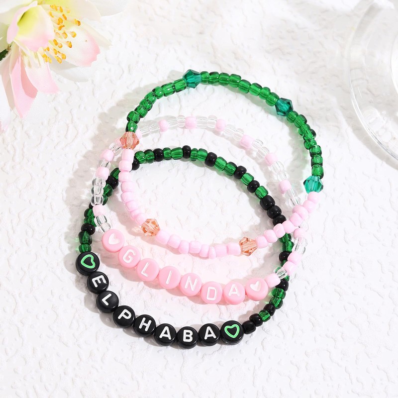 Elphaba Galinda Friendship Bracelet, Magnetic Matching Bracelet for Couple Friend