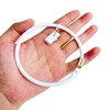 Lsgoodcare 20Pcs Openable Curtain Clips with Rings White 3Inch, Strong