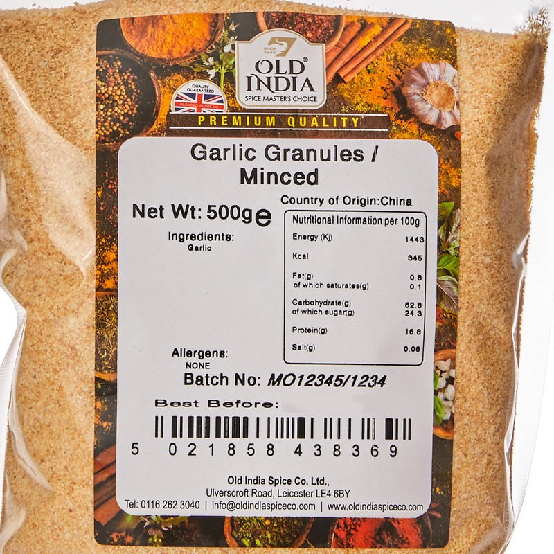 Old India Garlic Granules / Minced 500g