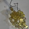 Heady Glass Art Pendant Shatter Slab CFL Shift with SS