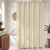 Seenus Water-Resistant Beige Fabric Shower Curtain Extra Long 72 x