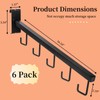 WRINGKIT 6 Pack Gridwall Waterfall Faceout with 5 Hooks, 16.5