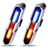 2Pcs Bike Tail Light, USB Rechargeable Rear Bike Light Safety