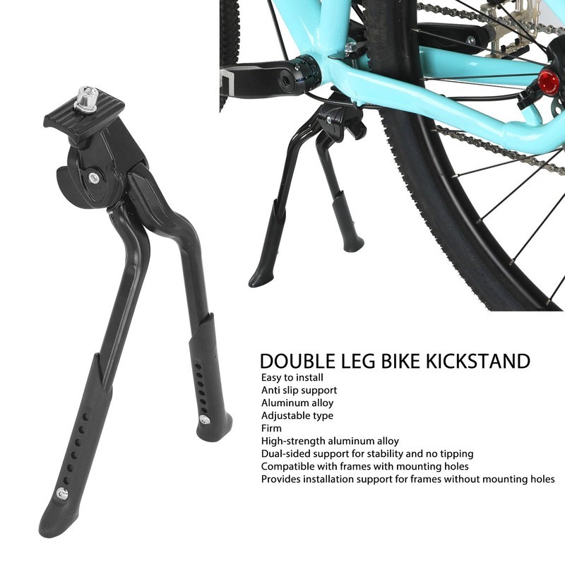 SPYMINNPOO Bike Kickstand, Cent Mount Double Leg Bike Kickstand with