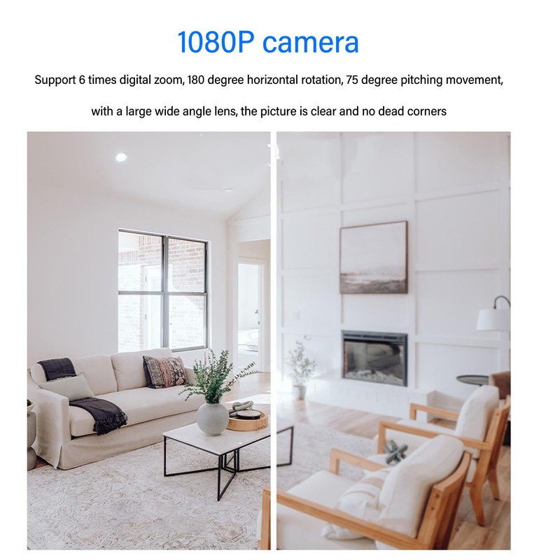 Indoor Security Camera PIR Human Detection 2MP Night Vision Video