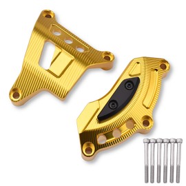 LEDISHUN for GSX-8R, GSX-8R, V-STROM 800 DE,GSX-8T, GSX-8TT Engine Cover Protection Case Stator Guard Cover Slider Fairing Pad Protector Crash (for Suzuki Vehicle) (Gold)