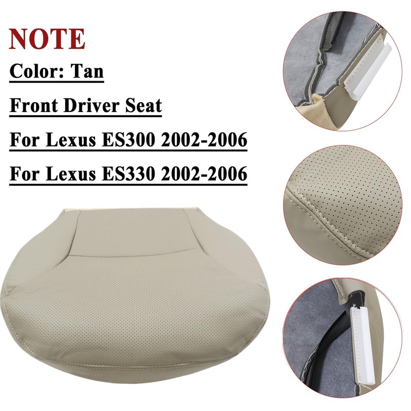 NLQR Front Driver Side Bottom, Perforated Replacement Seat Cover Light