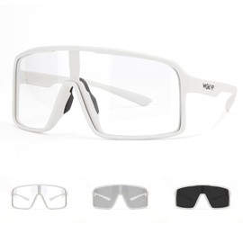 WGKVP Cycling Glasses Photochromic Sports Sunglasses Men for Running Golf Bike Outdoor