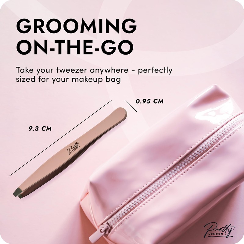 Pretty London - Eyebrow Tweezers – Precision Slanted Tweezers –