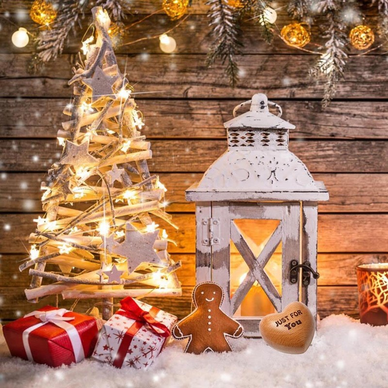 Wooden Heart Ornaments, Just For You, Tiny Hug Token, Special