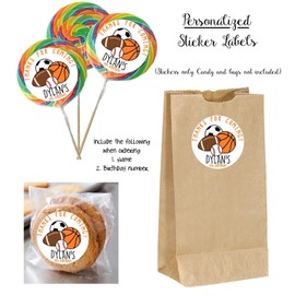 Unbranded SPORTS Balls STICKERS for Lollipops, birthday party favors, football soccer