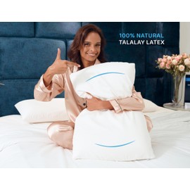 DreamLogix Natural Talalay Latex Pillow Queen Size Medium Soft Medium Loft (Medium Soft, Queen)