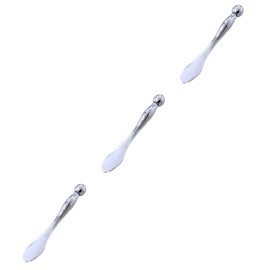 Healeved 3pcs Eye Massage Stick Makeup Spoon Dual-ended Beauty Tool for Eye Application and Massage Portable for Ladies and Girls Silver