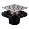 Annde 4-1/4 Square Floor Shower Drain, Shower Drain Base for