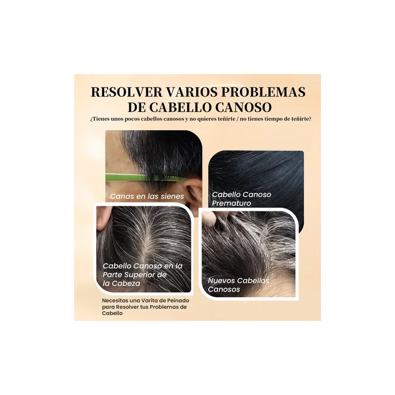 Tinte En Barra Para Cabello Cubre Canas Con Peine 20g