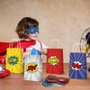 KALEFO 16Pcs Superhero Party Bags Set with 16 Paper Masks
