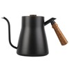 850ml Stainless Steel Drip Over Coffee Kettle Gooseneck with Wooden