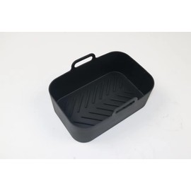 Generic Silicone Liners for Air Fryers, 2 Pack, Reusable Non-Stick and BPA-Free, Heat Resistance Rectangular Silicone Air Fryer Basket 8QT, Black