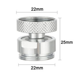 Schwenkbarer Wasserhahn-Adapter, 360 Grad Wasserhahn-Wasseraufbereiter, Wasserhahn-Adapter, Belüfter, Messing, Küchenspüle, Wasserhahn-Adapter, Anschluss (weiblich 22 mm)