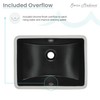 Plaisir 18.5" Rectangle Undermount Bathroom Sink in Matte Black